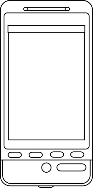 298x600 Android Phone Line Art Free Vector In Open Office Drawing