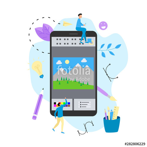 500x500 Flat Vector Graphic Drawing Concept With Open Illustration