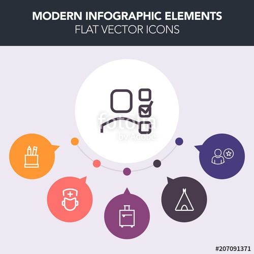 500x500 Modern, Simple, Colorful Vector Infographic Background With Plan