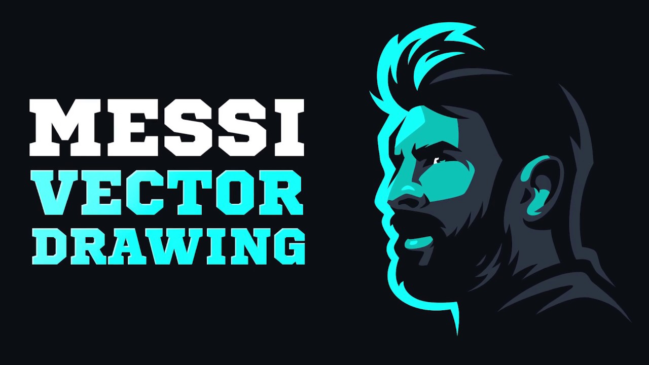 1280x720 Lionel Messi Vector Drawing Adobe Illustrator Speedart