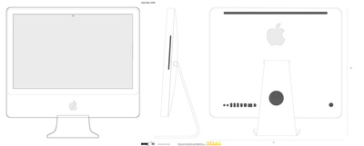 400x161 Apple Imac Vector Drawing