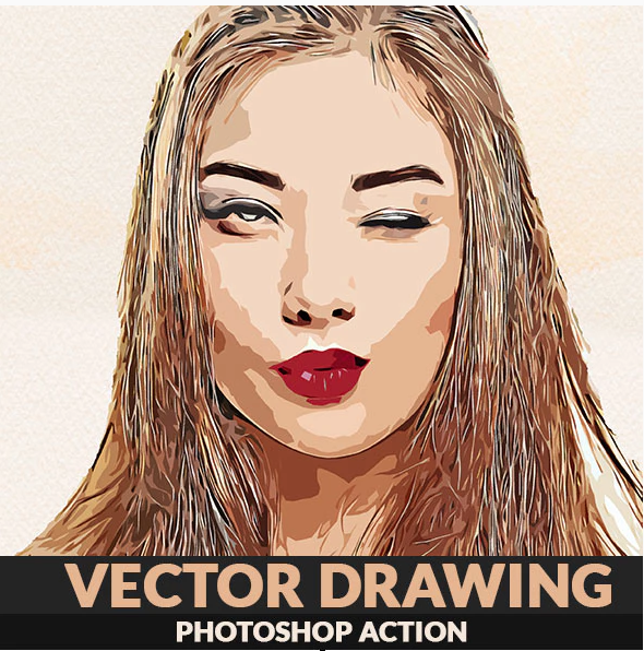 590x596 Vector Drawing Photoshop Action Adobe Download