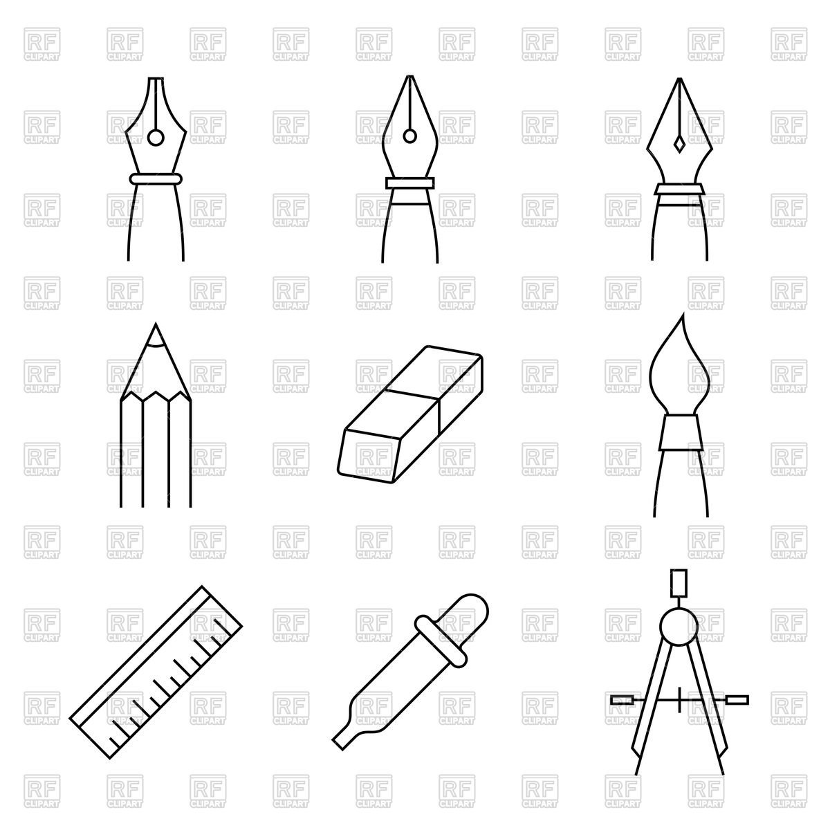 1200x1200 Drawing Tools Vector Images Illustrations Vector Graphics