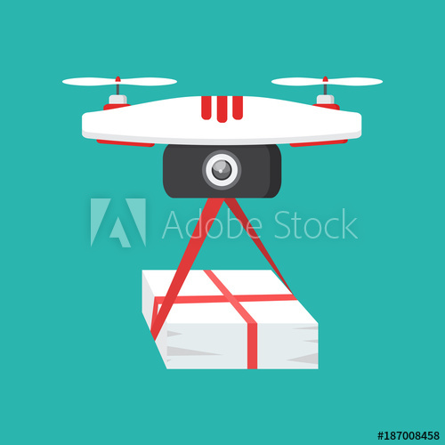 Dron Delivers The Parcel The Concept Of Fast, Free Delivery, Gift 500x500 Dron Delivers The Parcel The Concept Of Fast, Free Delivery, Gift
