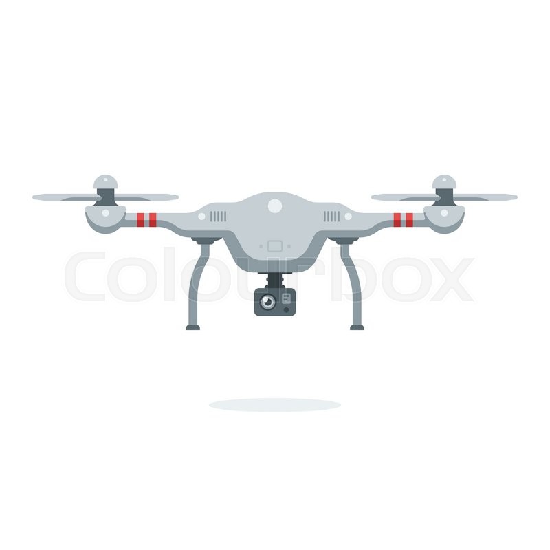 800x800 Cartoon Quadcopter Remote Drone With Stock Vector Colourbox