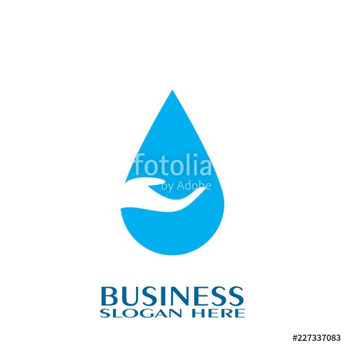 500x500 Safe Water Logo, Water Droplets, Vector Icons Stock Image