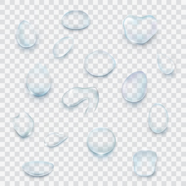 626x626 Set Of Icons Realistic Droplets Vector Free Download