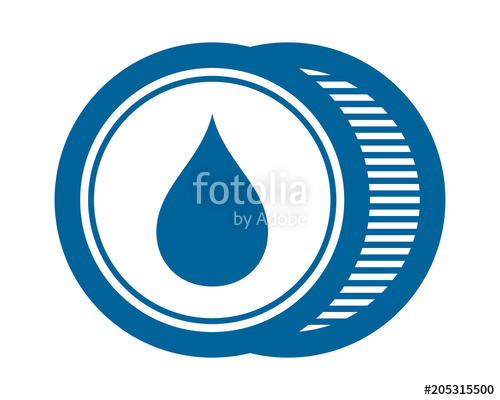 500x400 Blue Circle Droplets Drop Drip Image Vector Icon Logo Stock Image