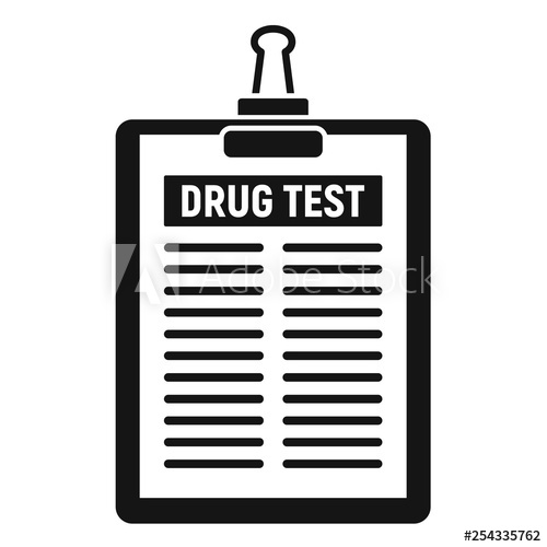 500x500 Drug Test Clipboard Icon Simple Illustration Of Drug Test