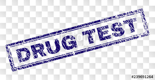500x259 Drug Test Stamp Seal Print With Dirty Style And Double Framed