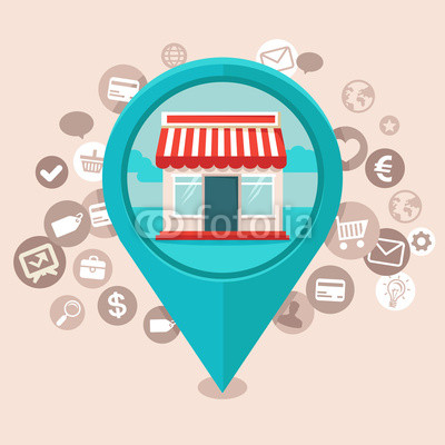 Vector E Commerce Concept In Flat Style Wall Mural Leute 400x400 Vector E Commerce Concept In Flat Style Wall Mural Leute