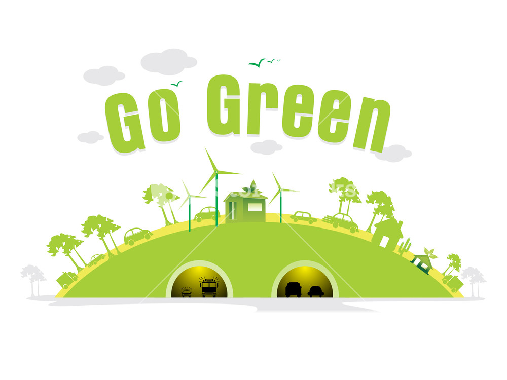 1000x750 Vector Ecology Concept Background Royalty Free Stock Image