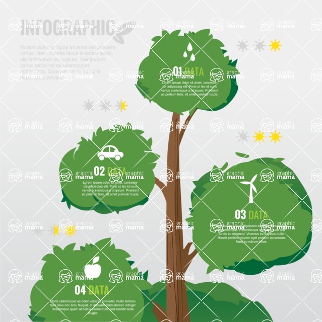639x640 Vector Infographic Template Collection Design Bundle Flat Tree