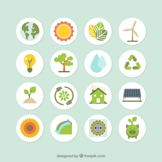 626x626 Ecology Icons Collection Vector Free Download