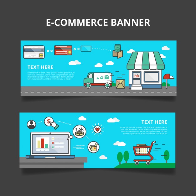 Ecommerce Banner Set Vector Free Download 626x626 Ecommerce Banner Set Vector Free Download