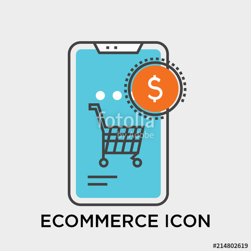 Ecommerce Icon Vector Sign And Symbol Isolated On White Background 500x500 Ecommerce Icon Vector Sign And Symbol Isolated On White Background