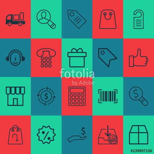 Ecommerce Icons Set With Gift, Label, Find Audience And Other 500x500 Ecommerce Icons Set With Gift, Label, Find Audience And Other