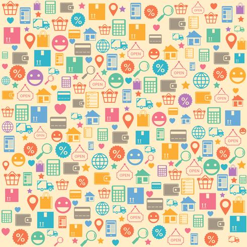 Ecommerce Online Shopping Seamless Background Pattern 490x490 Ecommerce Online Shopping Seamless Background Pattern