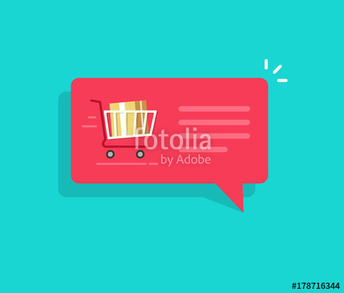 Ecommerce Order Notification Message Vector Illustration, Flat 500x426 Ecommerce Order Notification Message Vector Illustration, Flat