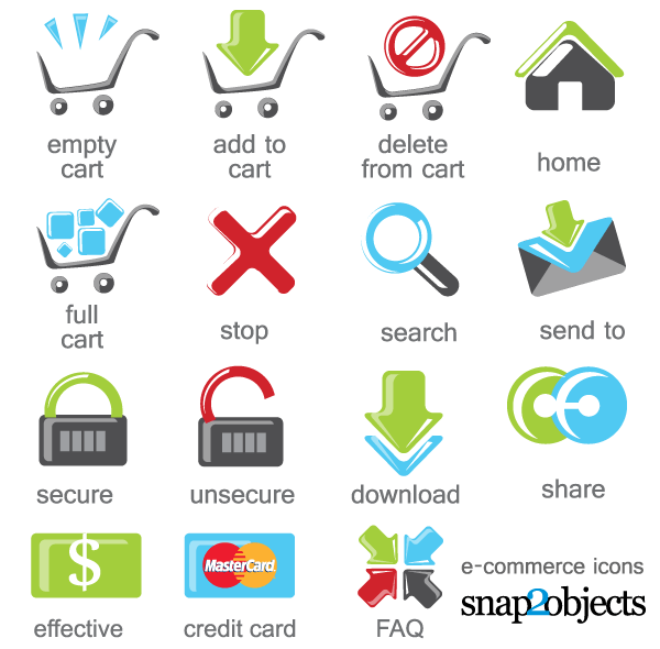 Free Vector E Commerce Icons 600x590 Free Vector E Commerce Icons