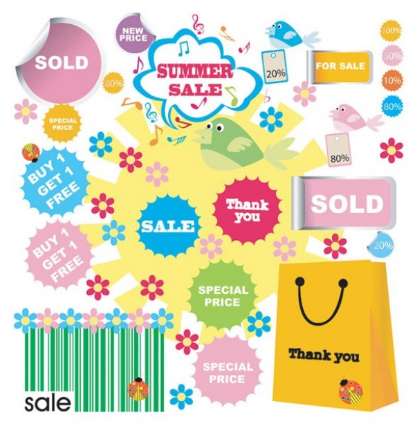 Sets Of Vector Ecommerce Sales Stickers 600x616 Sets Of Vector Ecommerce Sales Stickers