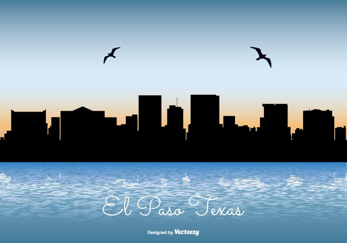 700x490 El Paso Texas Skyline Illustration