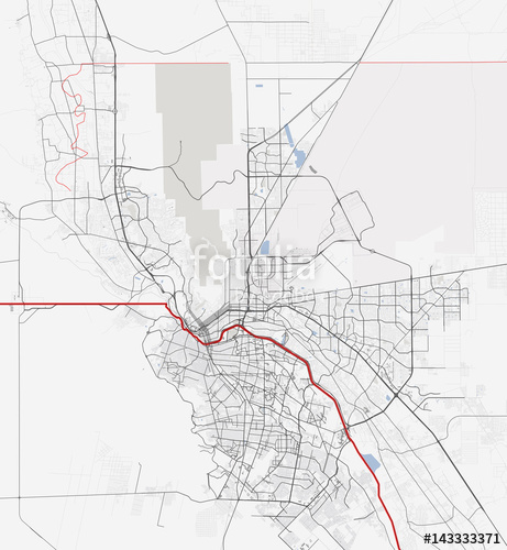 461x500 Map El Paso City Texas Roads Stock Image And Royalty Free Vector