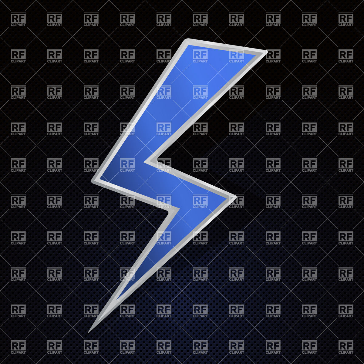 1200x1200 Powerful Blue Lighting Symbol On Highly Detailed Background Vector