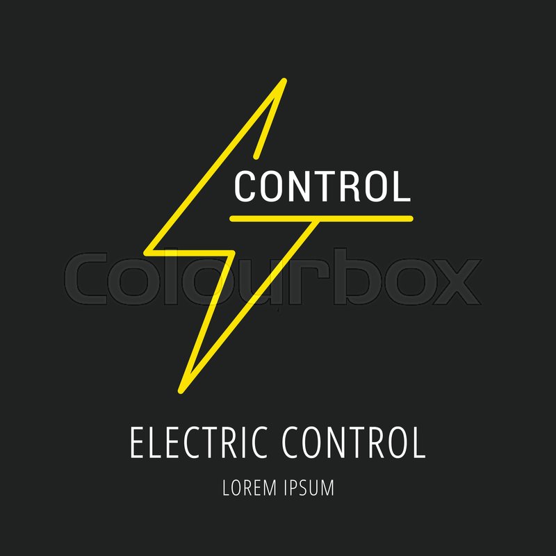 800x800 Logo Or Label Electric Eco Control Stock Vector Colourbox
