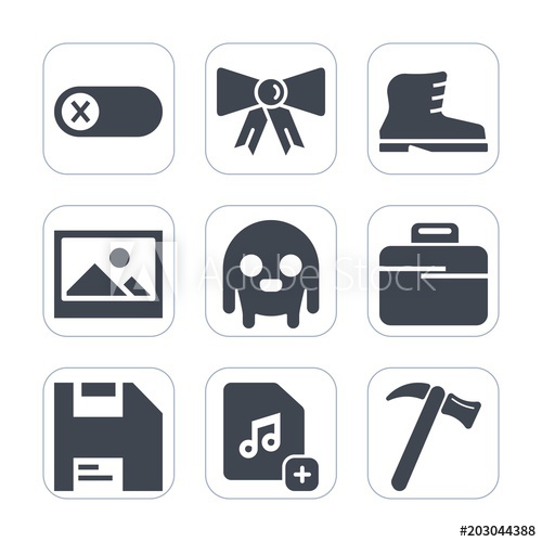 500x500 Premium Fill Icons Set On White Background Such As Equipment