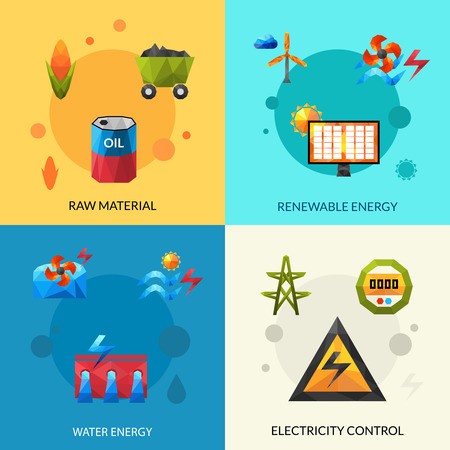 450x450 Raw Material Renewable Energy And Electric Control Polygonal Icons