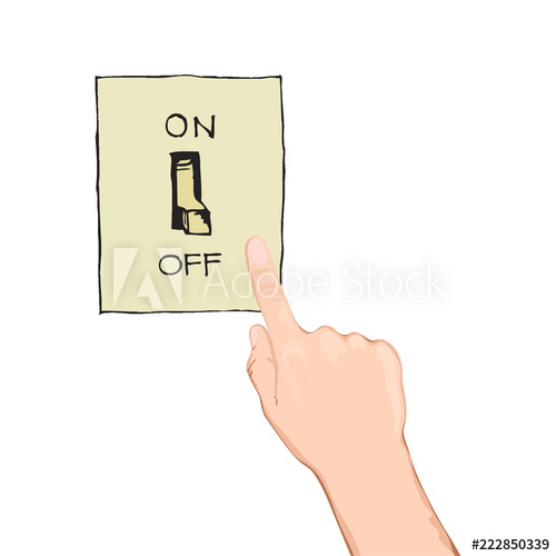 500x500 Toggle Switch Electric Control Concept Vector Graphic Design