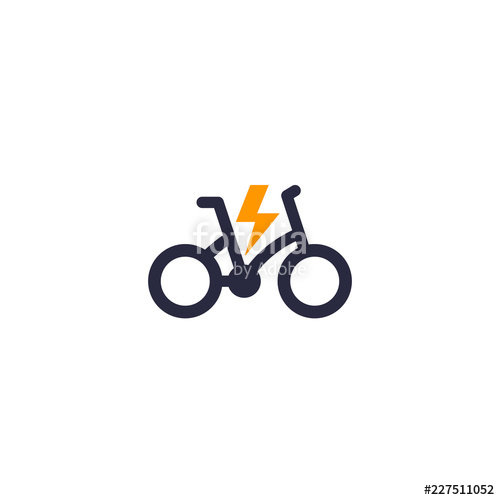 500x500 Electric Bike, Bicycle Vector Icon, Logo Stock Image And Royalty