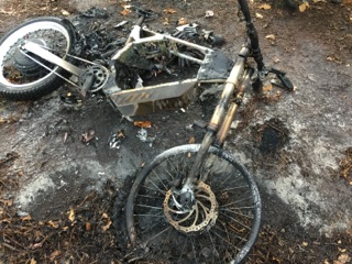 320x240 Vector E Bike Catching Fire