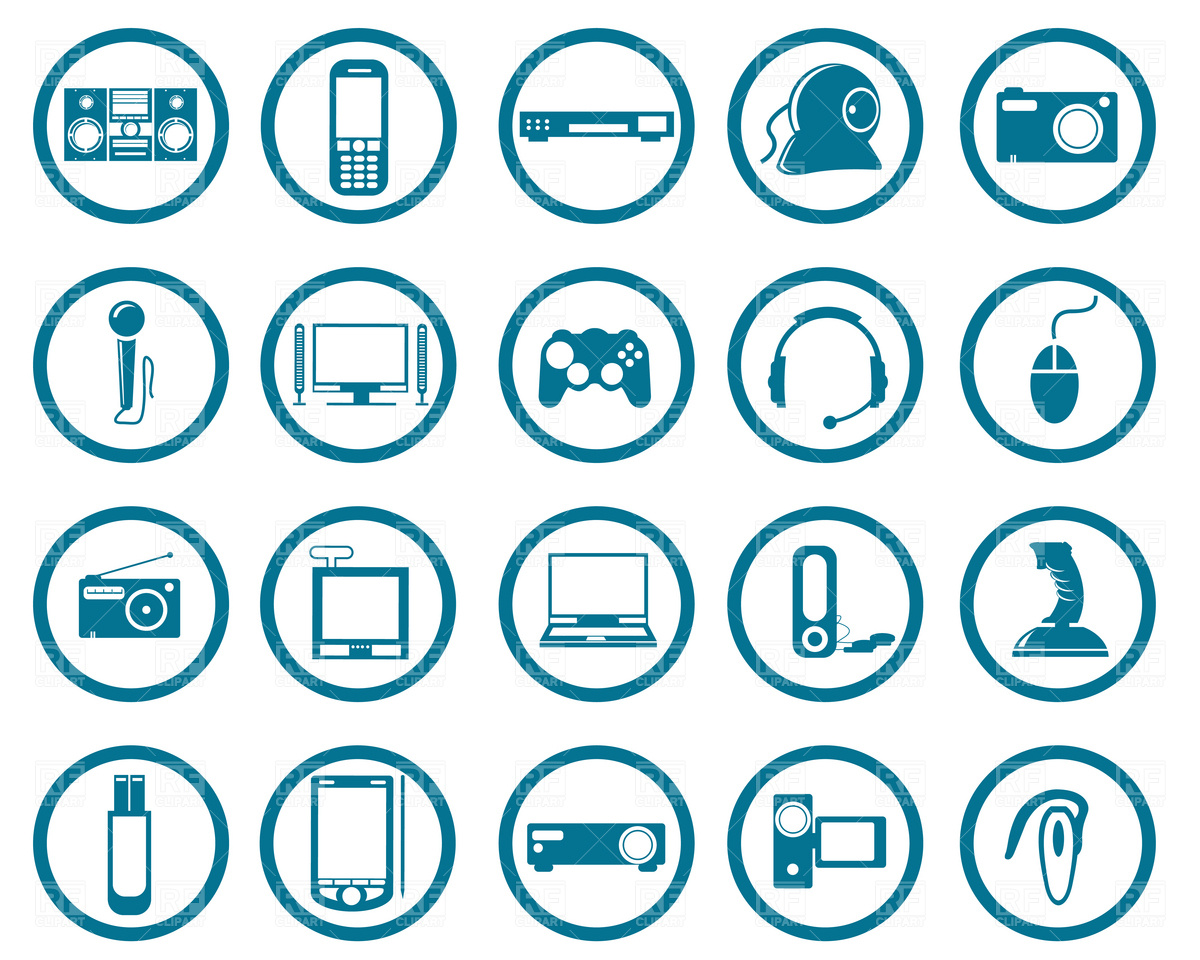 1200x960 Home Electronics Icons Vector Image Of Technology Good