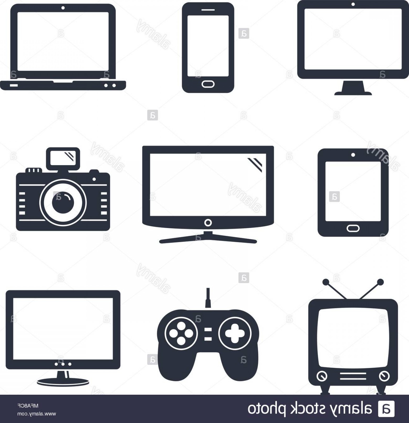 1560x1614 Modern Digital Devices And Electronic Gadgets Icons Vector