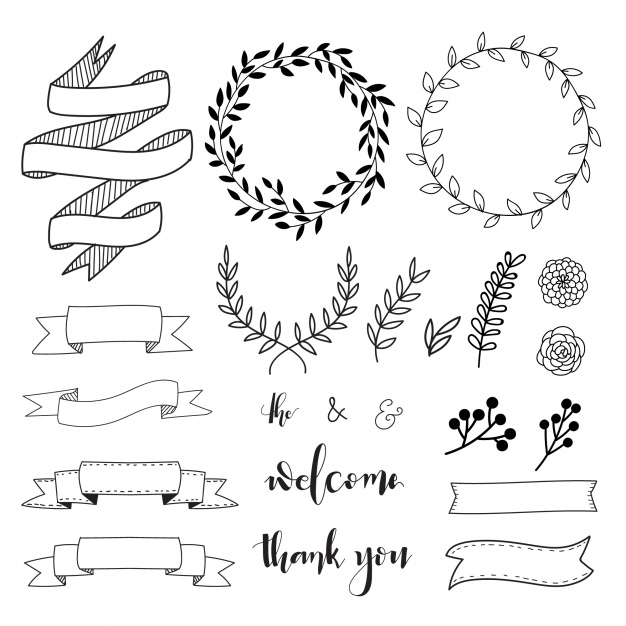 626x626 Hand Drawn Decorative Elements Vector Free Download