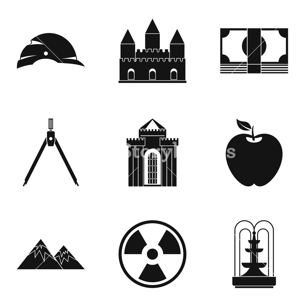 1000x1000 Elite House Icons Set Simple Set Of Elite House Vector Icons