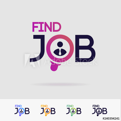 500x500 Find Job Vector Symbol Set Isolated On White Background For Search
