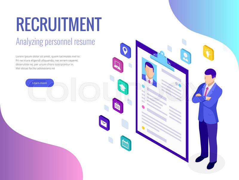 800x601 Isometric Hiring And Recruitment Stock Vector Colourbox
