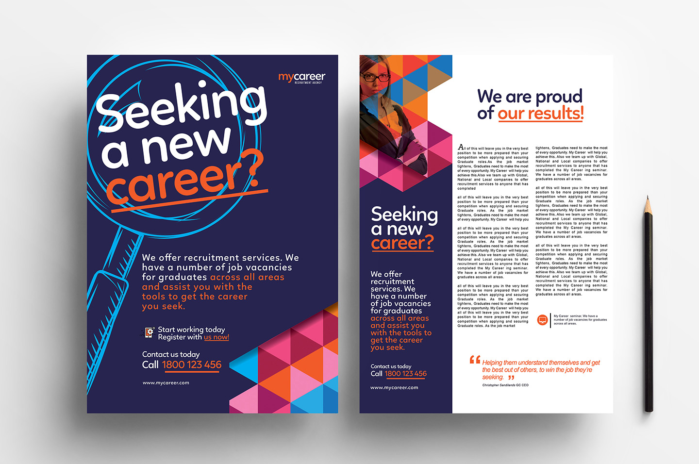 1440x956 Recruitment Agency Advertisement Templates Vector