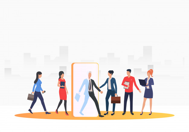 626x437 Recruitment Agency Searching For Job Applicants Vector Free Download