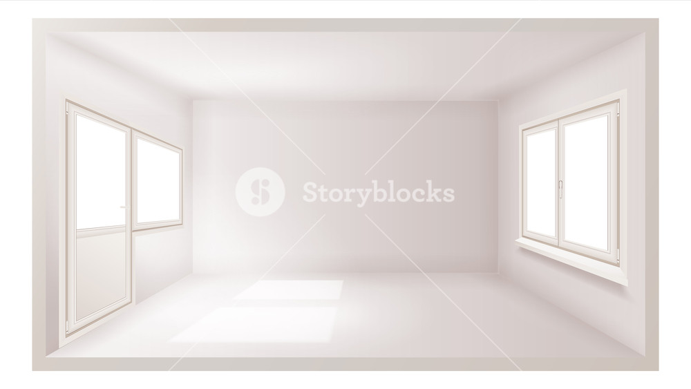 1000x563 Empty Room Vector Empty Wall Sunlight Falling Down Architecture
