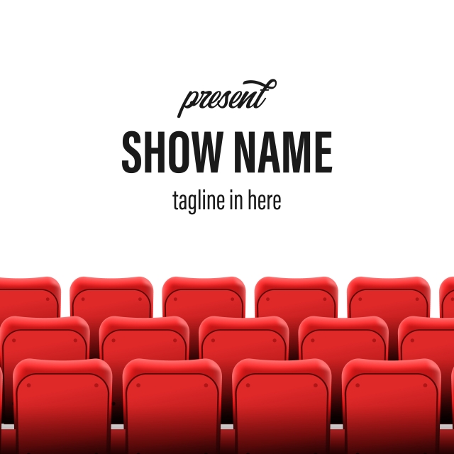 640x640 Empty Seats At The Cinema Show Stage Vector, Empty, Red, Seat Png