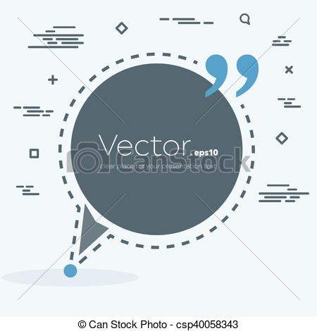 450x470 Abstract Concept Vector Empty Speech Square Quote Text