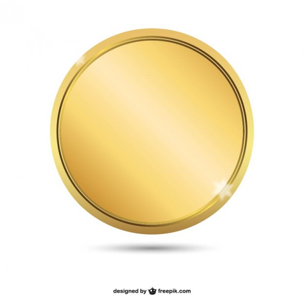 626x626 Empty Golden Badge Vector Free Download