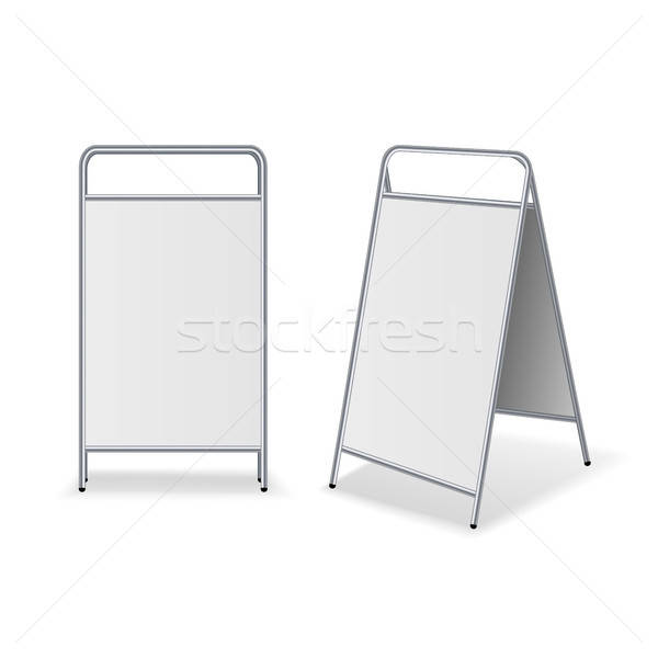 600x600 Metal Empty Blank Advertising Street Handheld Vector Empty