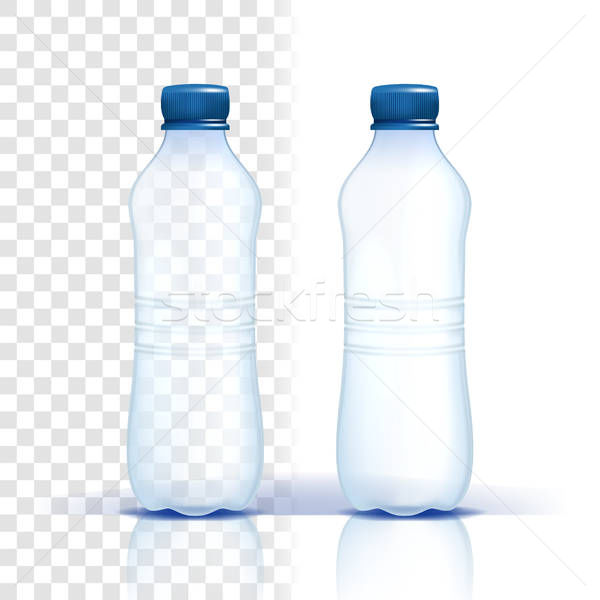 600x600 Plastic Bottle Vector Empty Label Bluer Classic Water Bottle