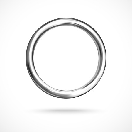 450x450 Silver Ring Copyspace Torus Round Vector Empty Frame Royalty Free