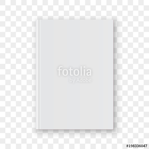 500x500 Book Cover Blank White Vertical Design Template Vector Empty Book